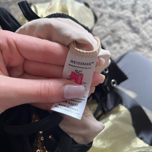 Weissman Gold & Black Sequin Tutu Dance Costume - Picture 3 of 6